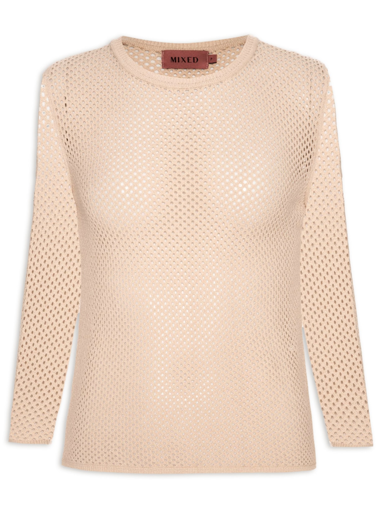 Blusa Feminina Tricot Tela Under - Bege