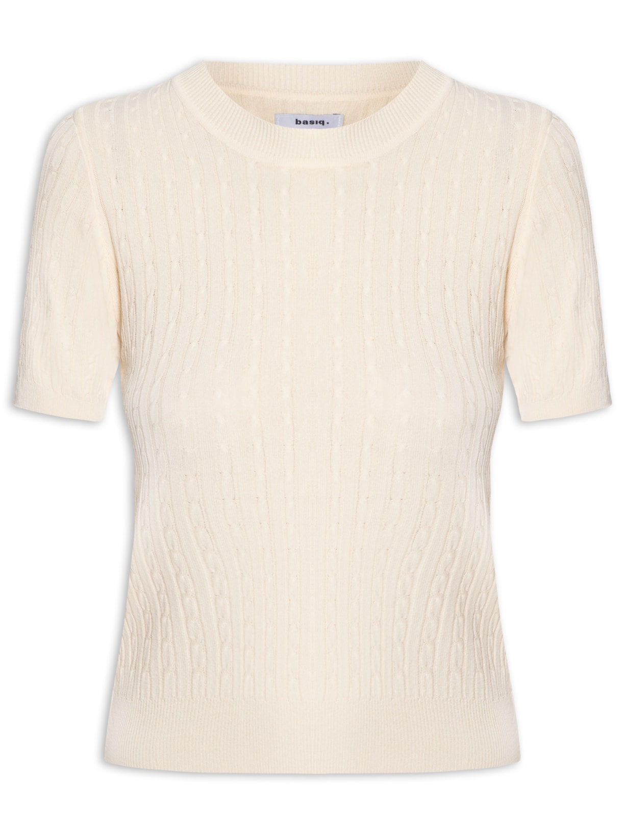 Blusa Feminina Tricot Texturizada Bege Basiq