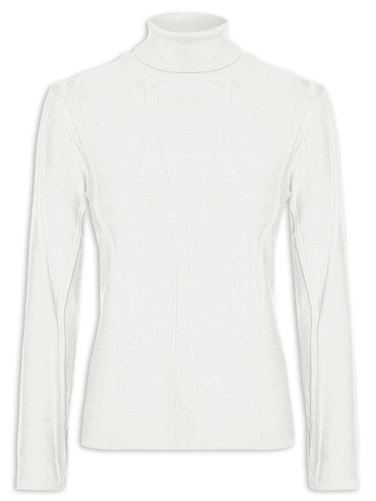 Blusa Feminina Tricot Texturizada Com Manga Longa - Off White