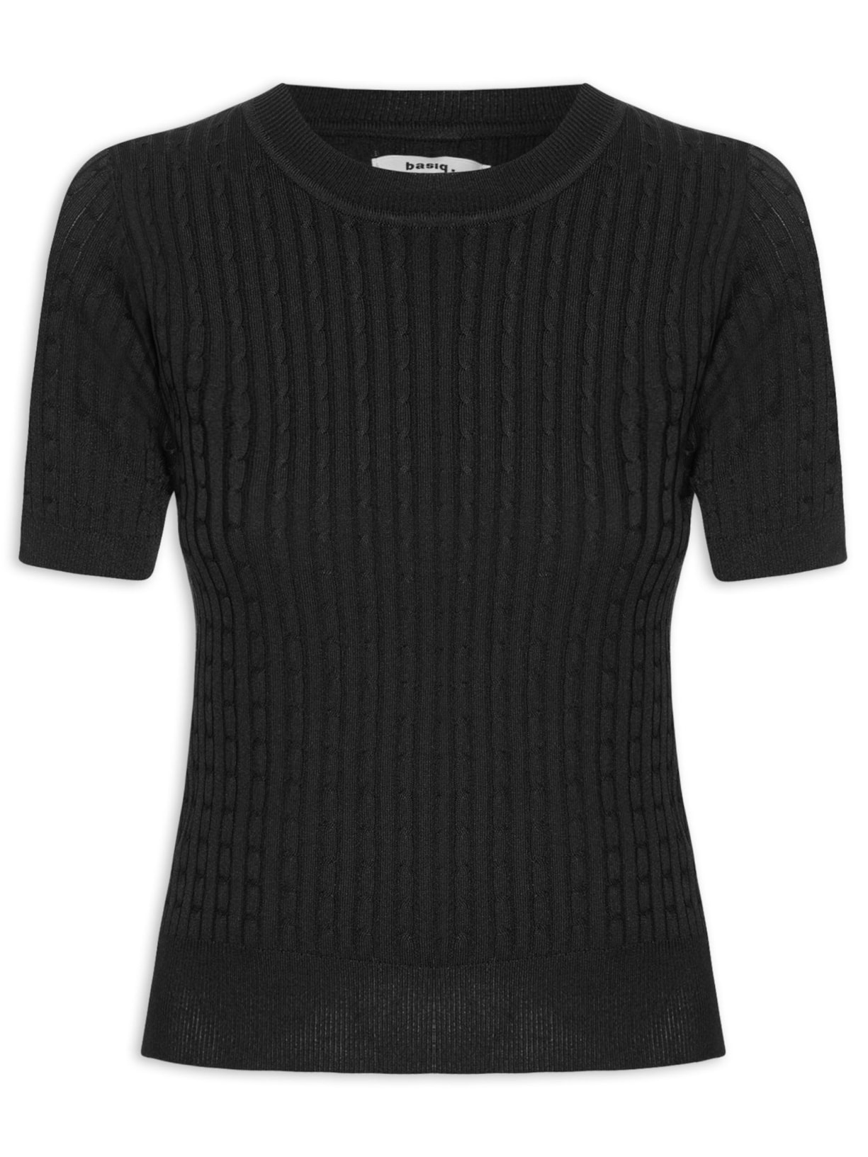 Blusa Feminina Tricot Texturizada - Preto