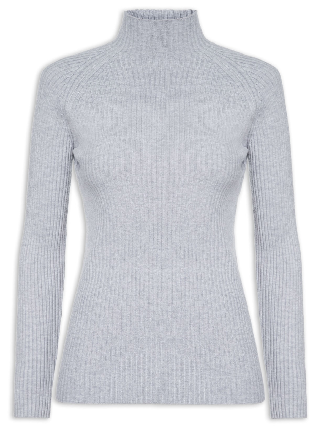 Blusa Feminina Tricot Texturizado - Cinza