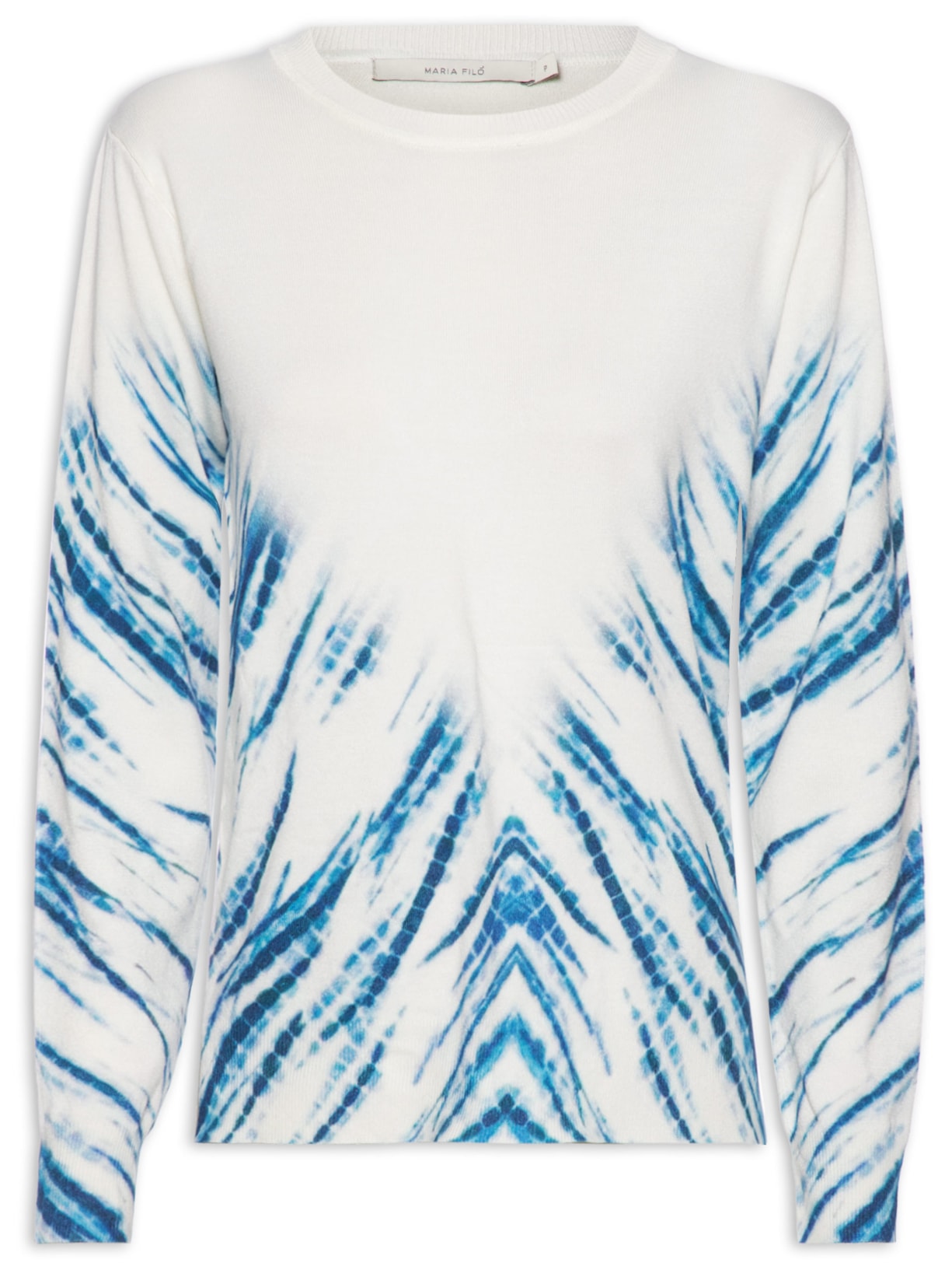 Blusa Feminina Tricot Tie Dye - Branco