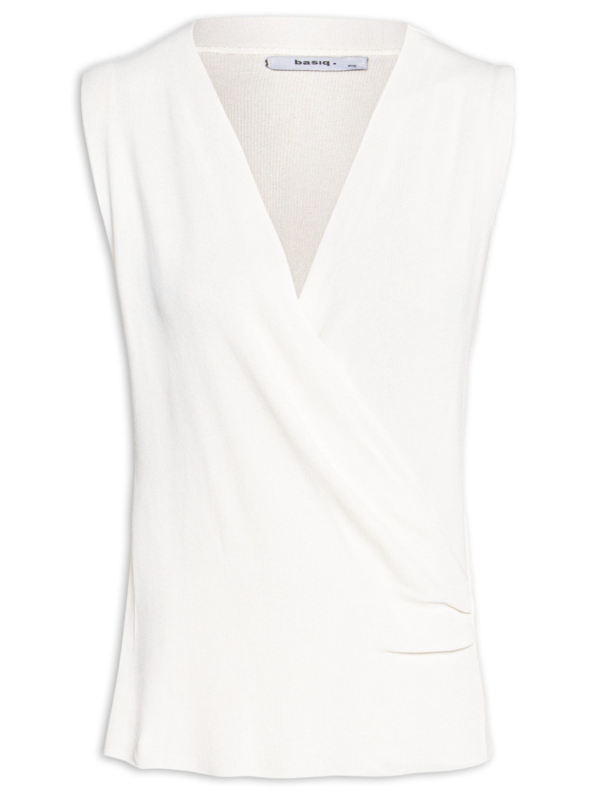 Blusa Feminina Tricot Transpassada - Bege