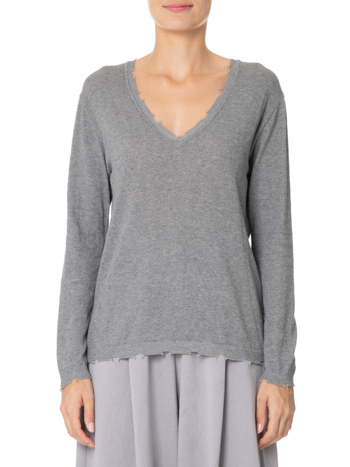 Blusa Feminina Tricot Trash Cinza Mixed