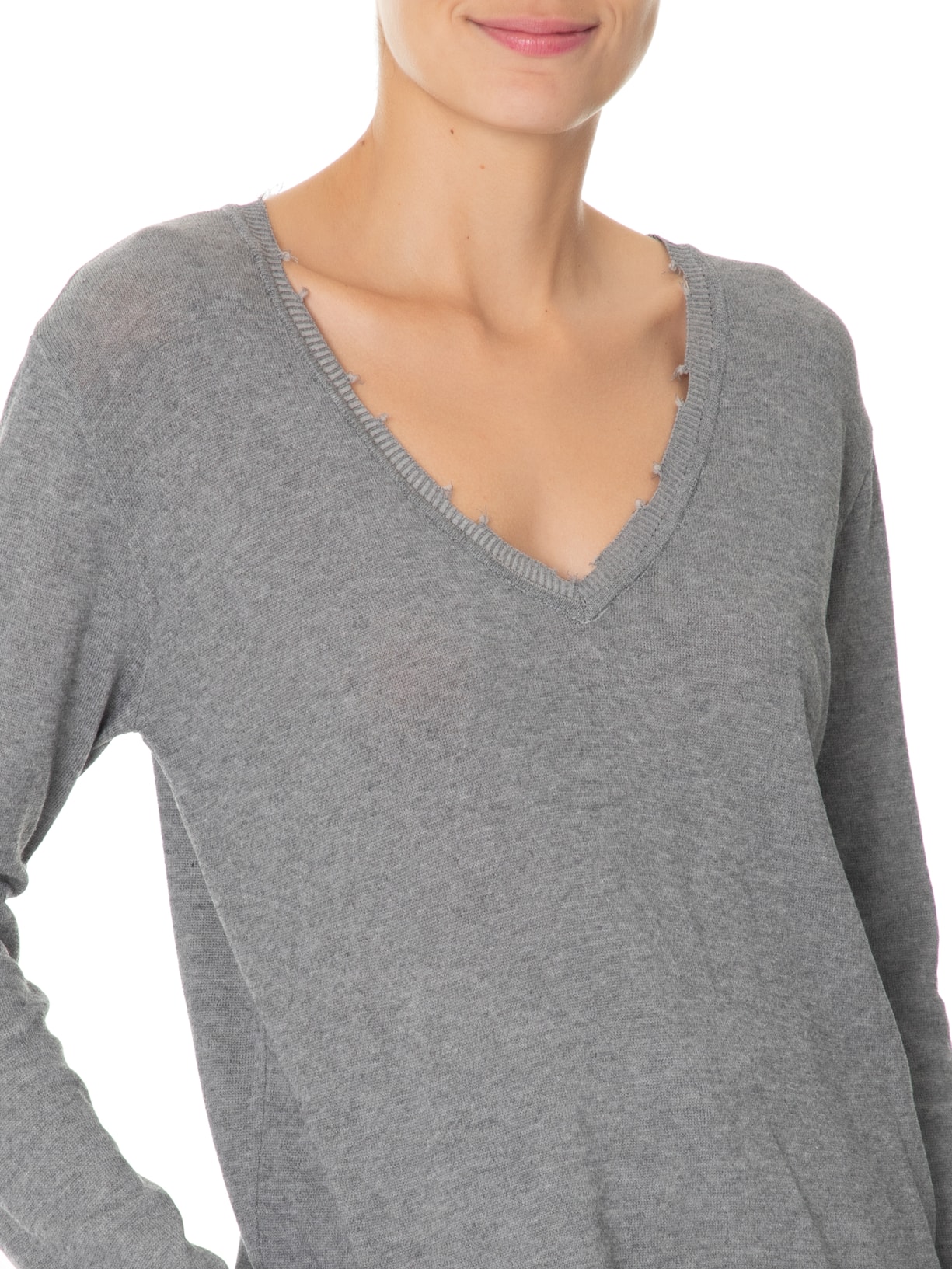 Blusa Feminina Tricot Trash Cinza Mixed