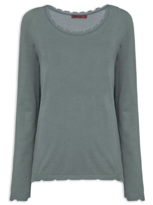 Blusa Feminina Tricot Trash V27 - Azul