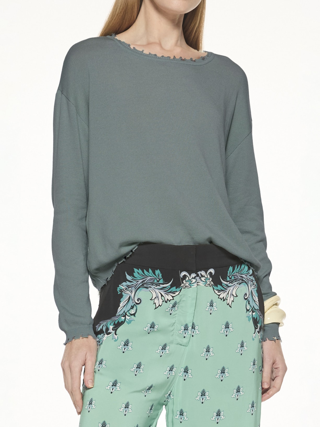 Blusa Feminina Tricot Trash V27 Azul Mixed