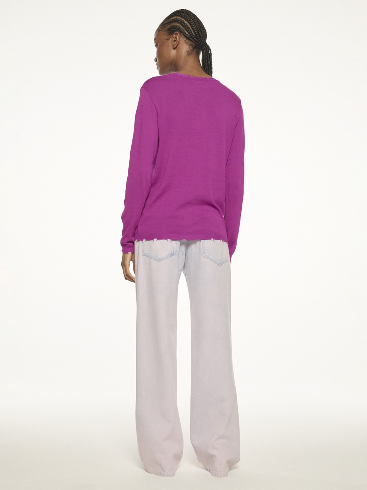 Blusa Feminina Tricot Trash V27 Roxo Mixed