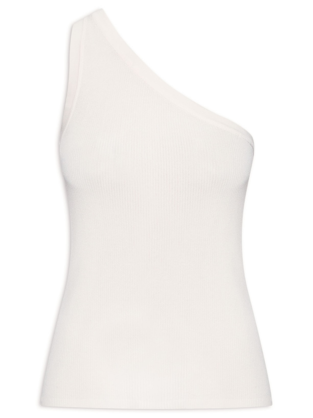Blusa Feminina Tricot Um Ombro Só - Off White