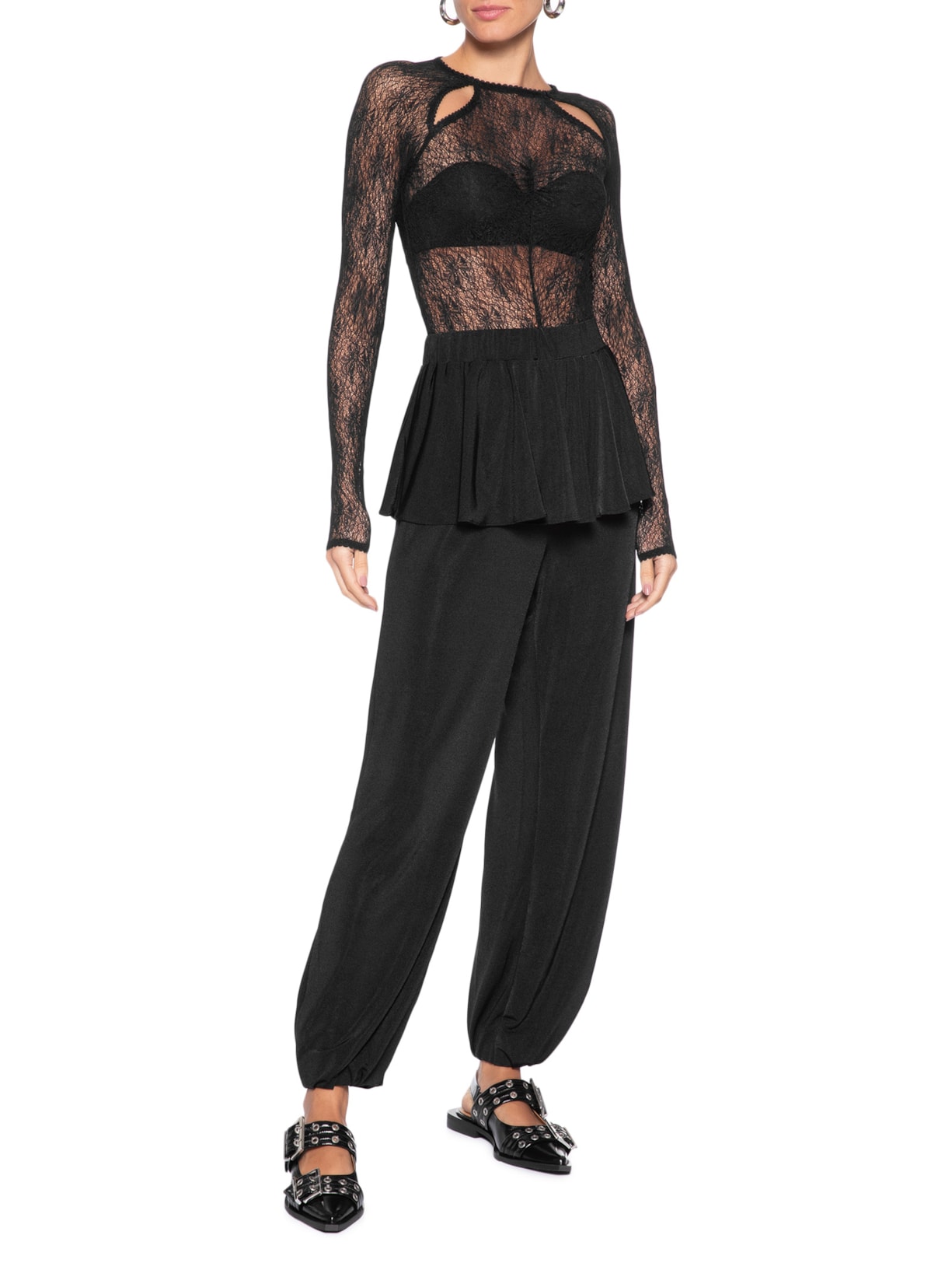 Blusa Feminina Tripoli Manga Longa Preto Bo.bô