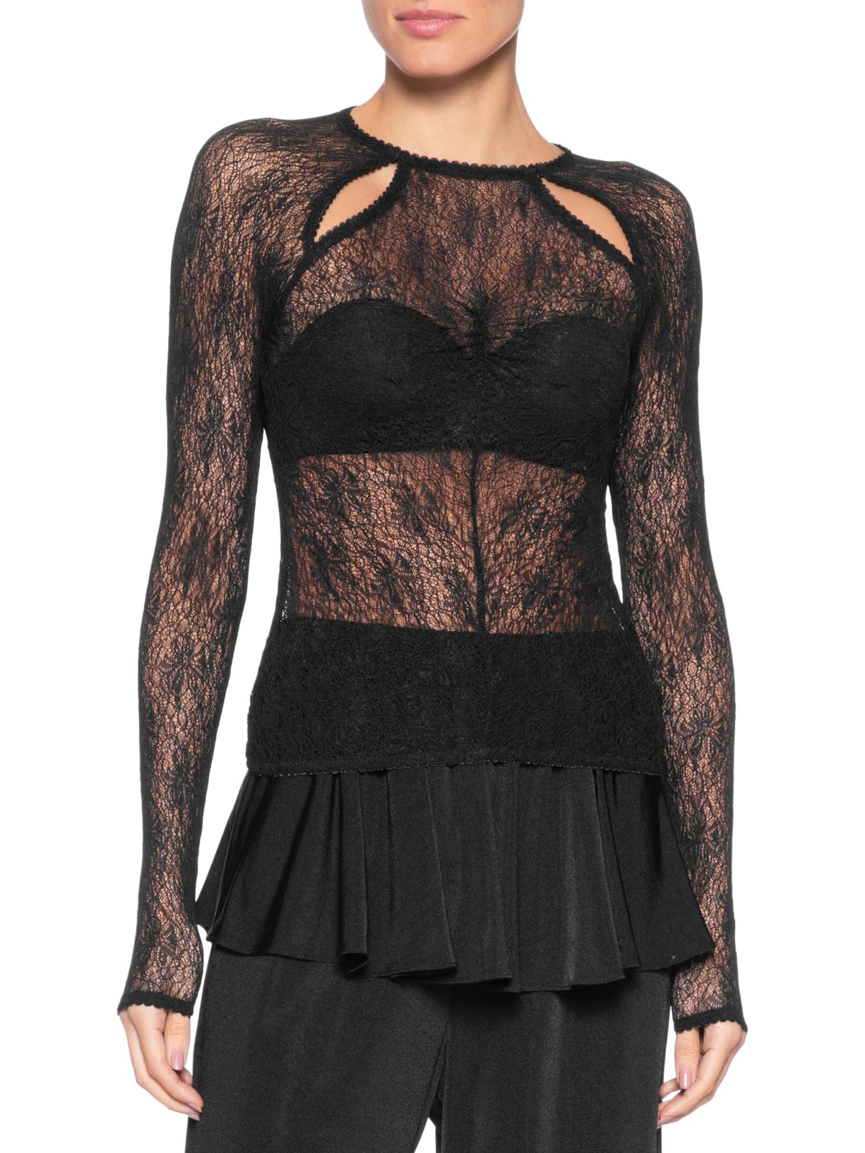 Blusa Feminina Tripoli Manga Longa Preto Bo.bô