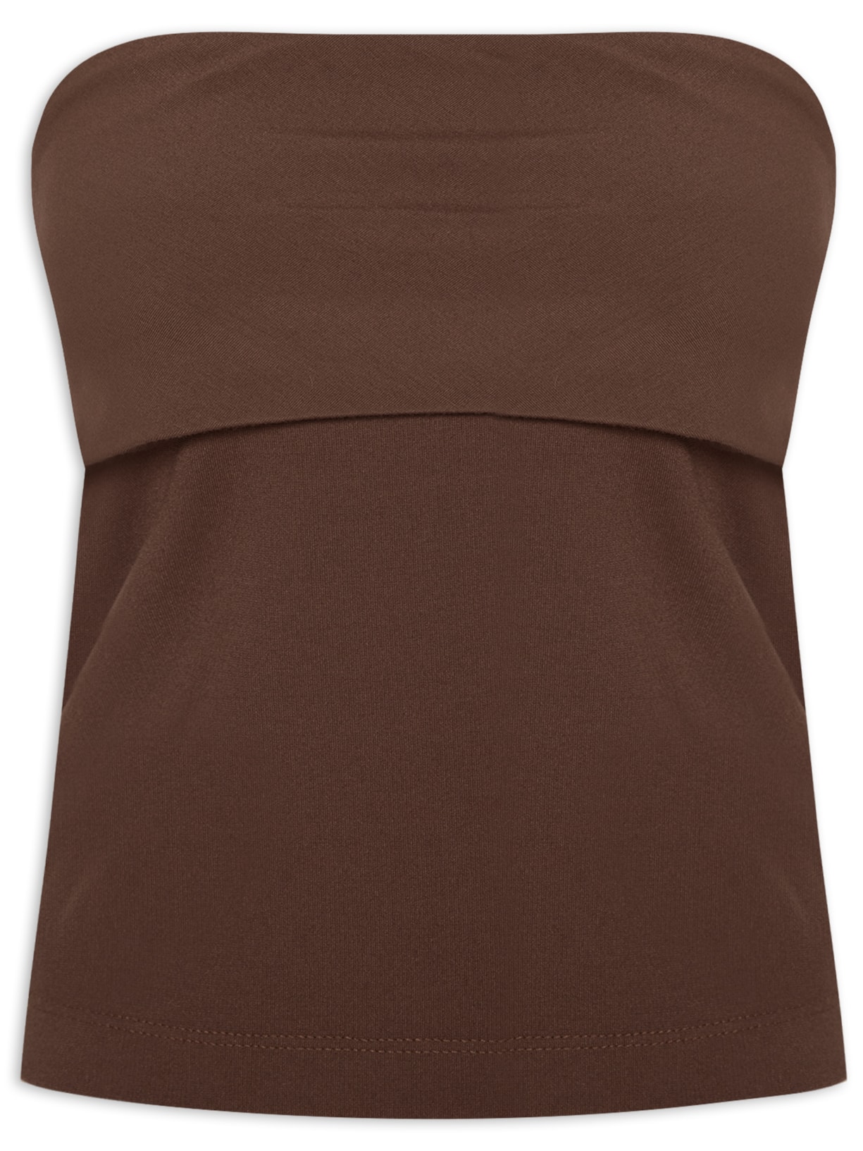 Blusa Feminina Tube Top Com Pala - Marrom