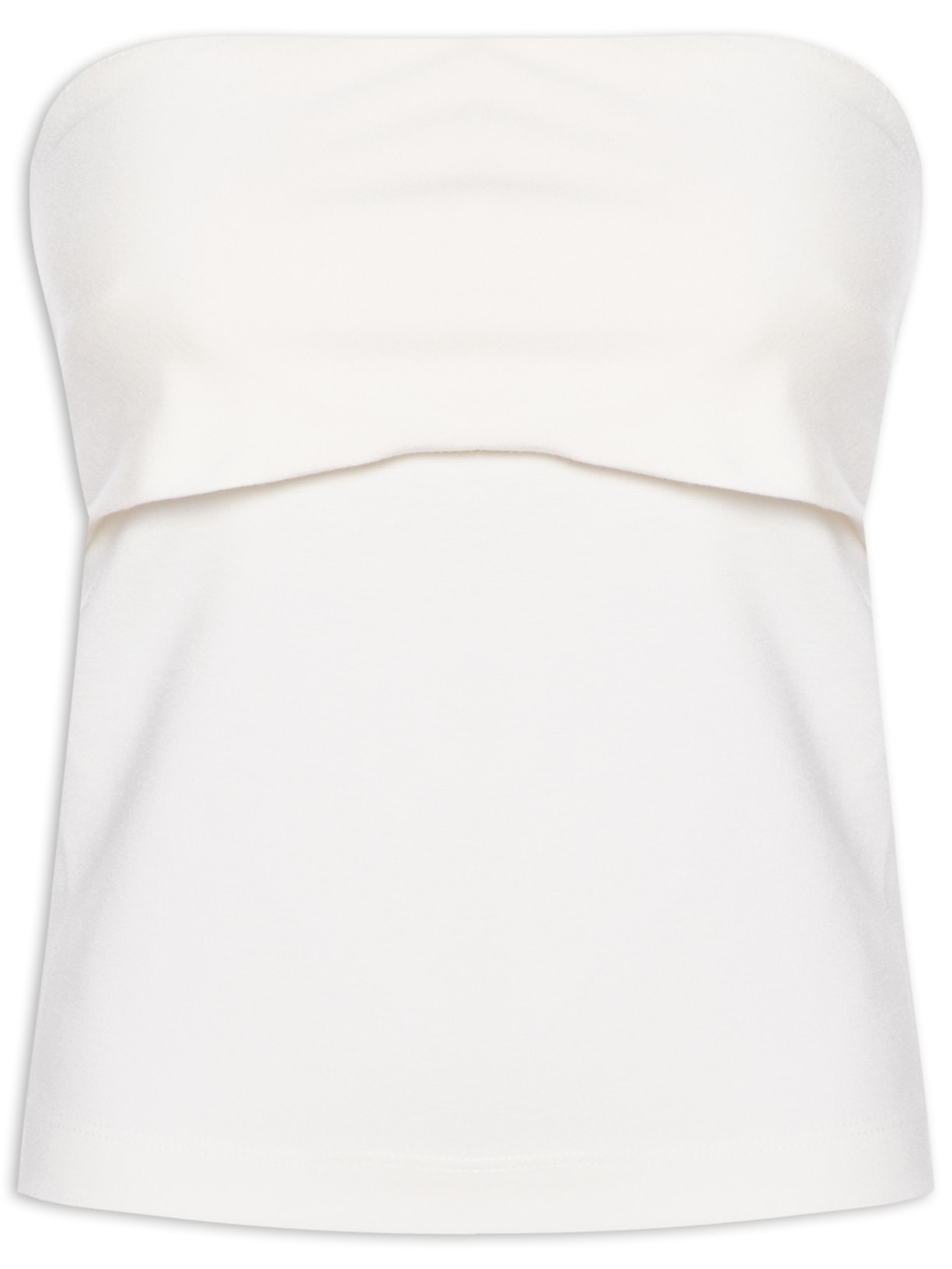 Blusa Feminina Tube Top Com Pala - Off White