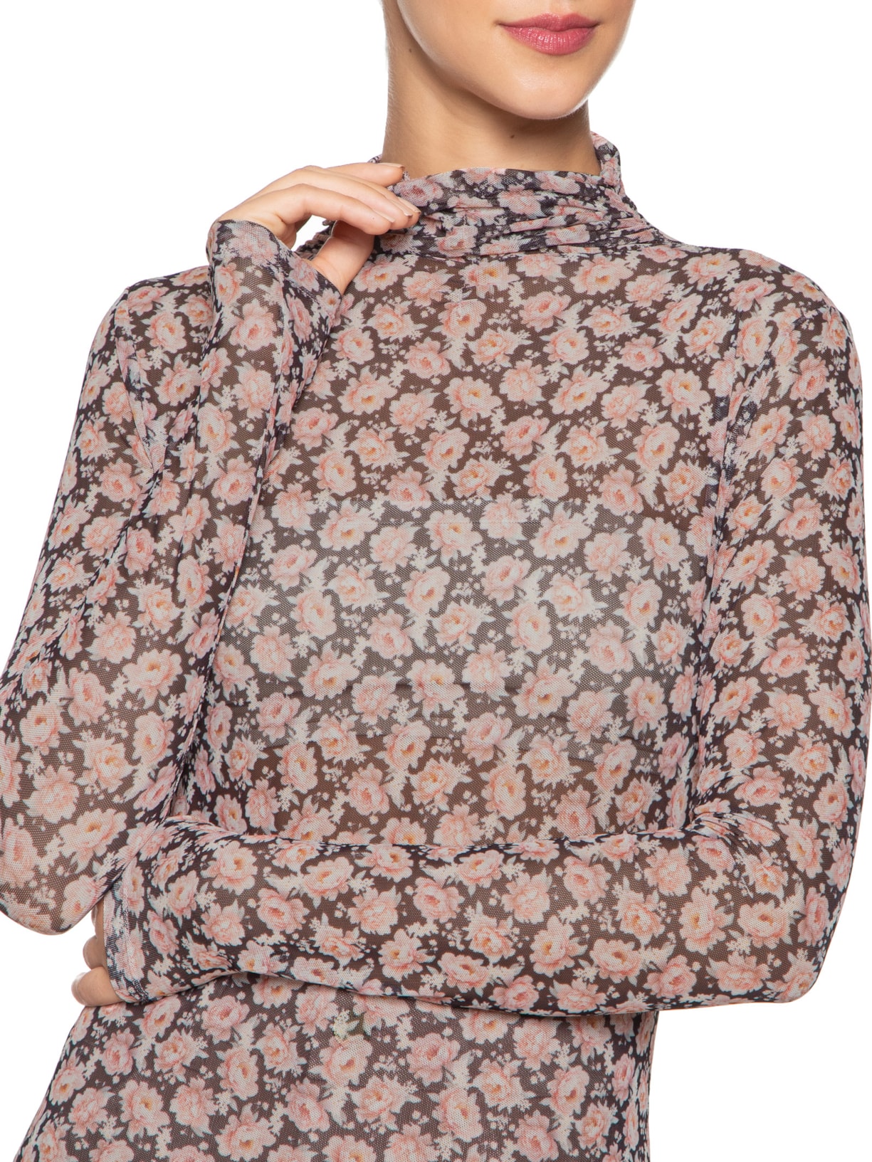 Blusa Feminina Tule Bella Preto Mixed