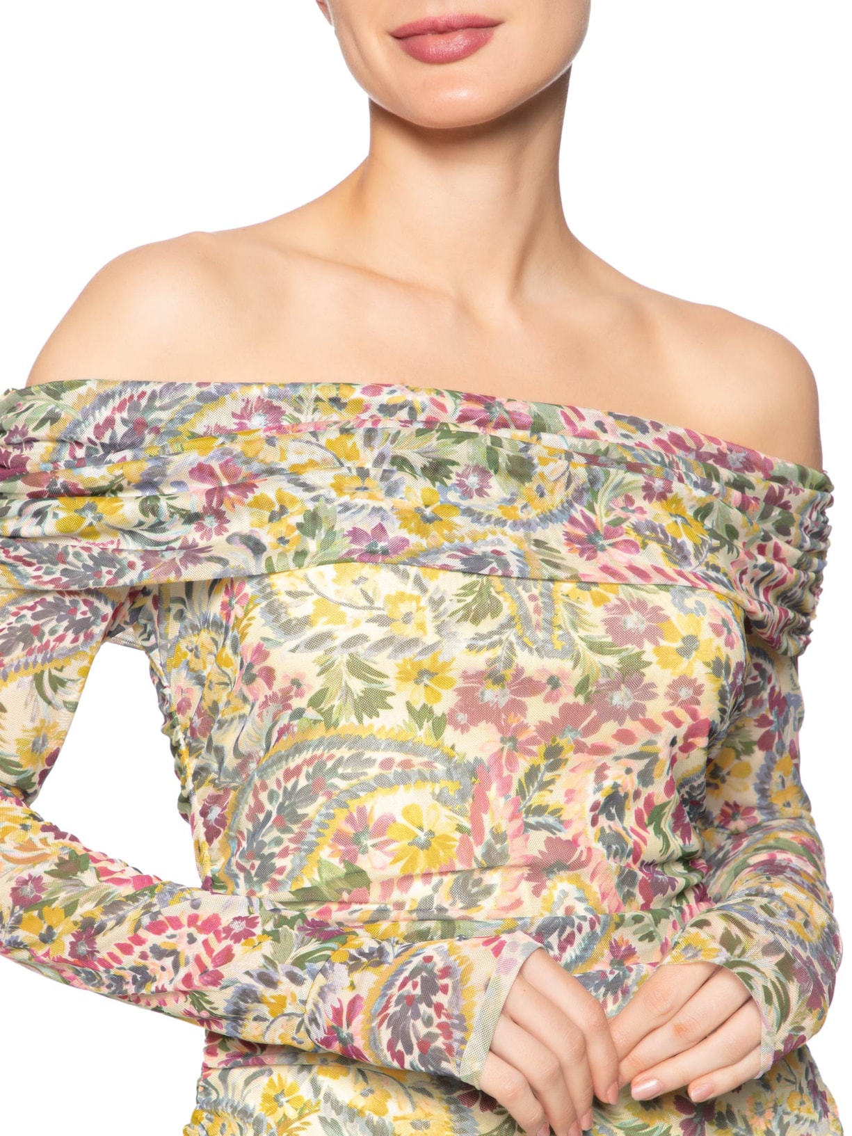 Blusa Feminina Tule Brisa De Flor Rosa Farm