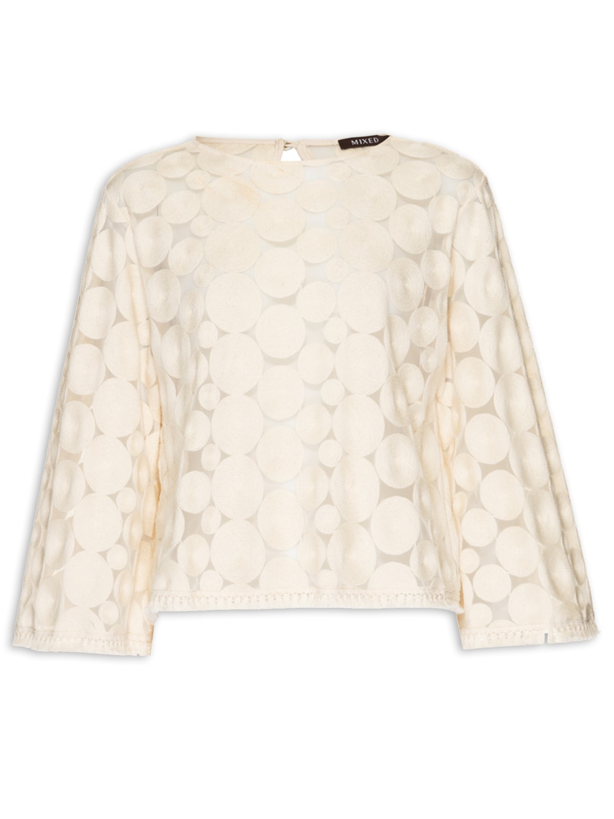 Blusa Feminina Tule Bubble - Off White