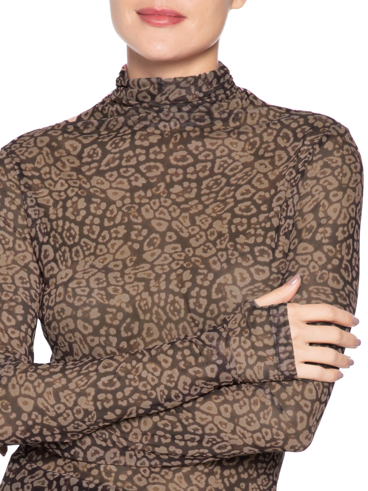 Blusa Feminina Tule Dalil Marrom Le Lis