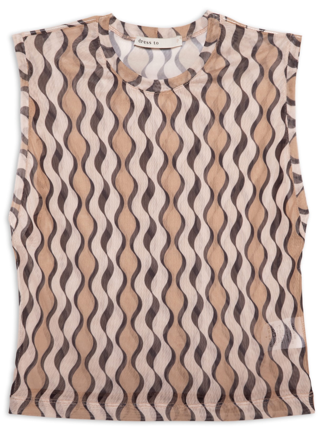 Blusa Feminina Tule Estampa Areal - Marrom