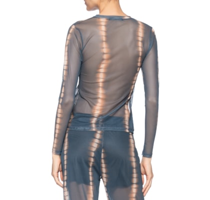 Blusa Feminina Tule Estampa Balangan Jasper - Azul