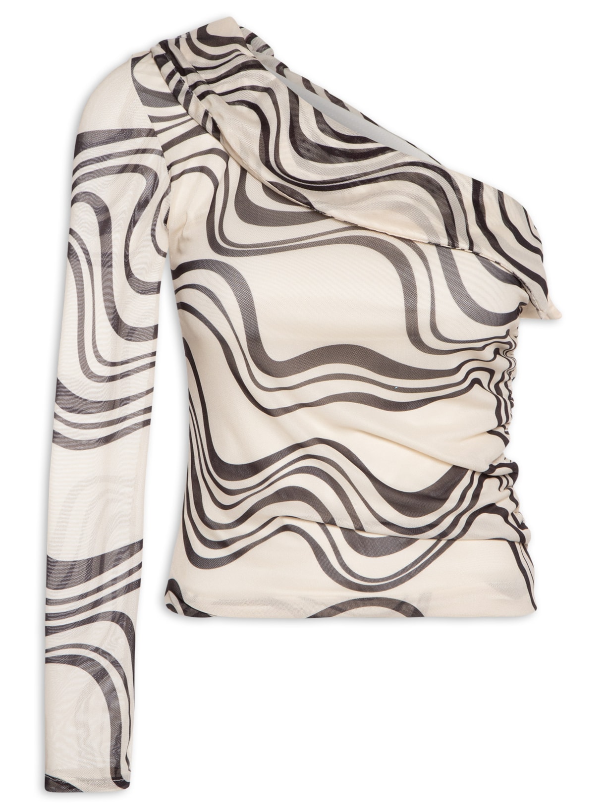 Blusa Feminina Tule Estampa Fluir - Branco