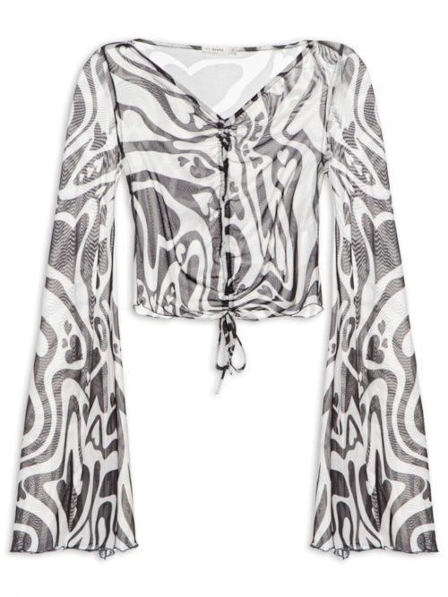 Blusa Feminina Tule Estampa Love Core - Branco