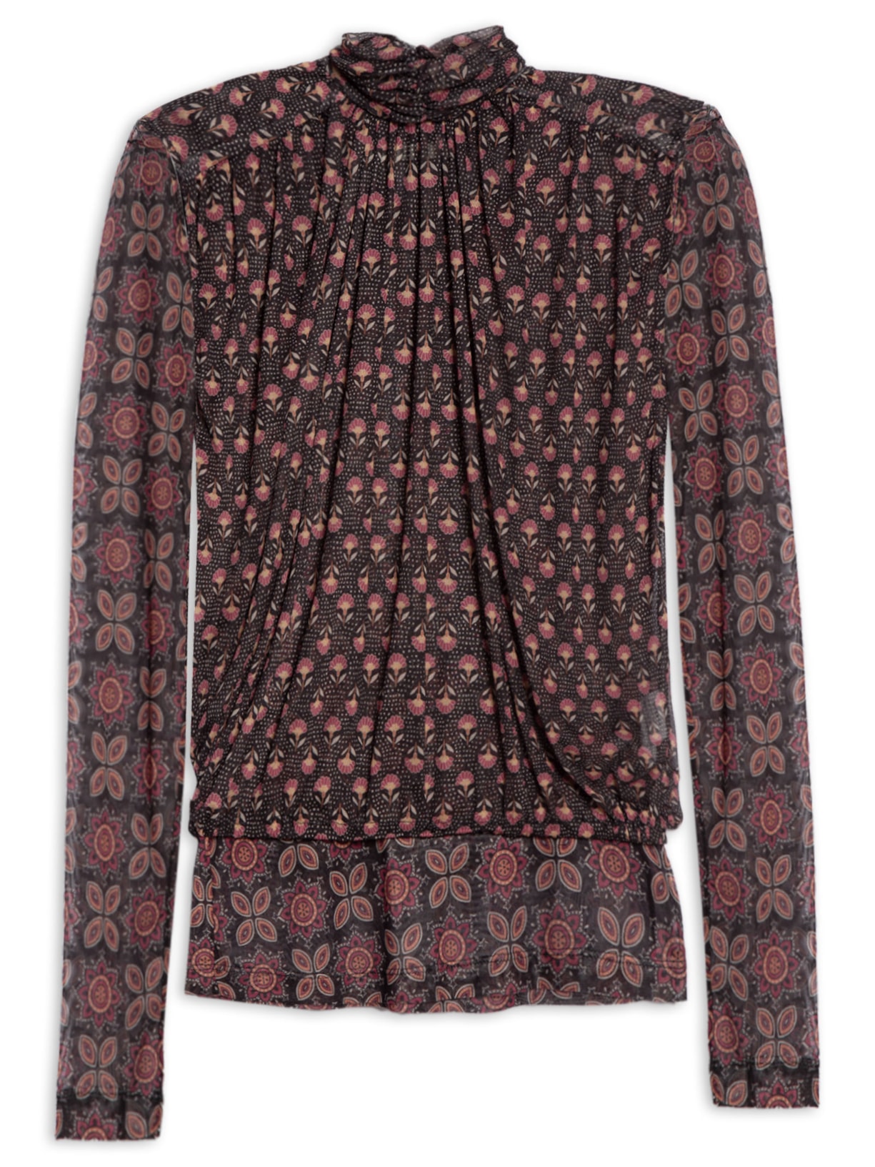 Blusa Feminina Tule Estampa Refúgio - Vermelho