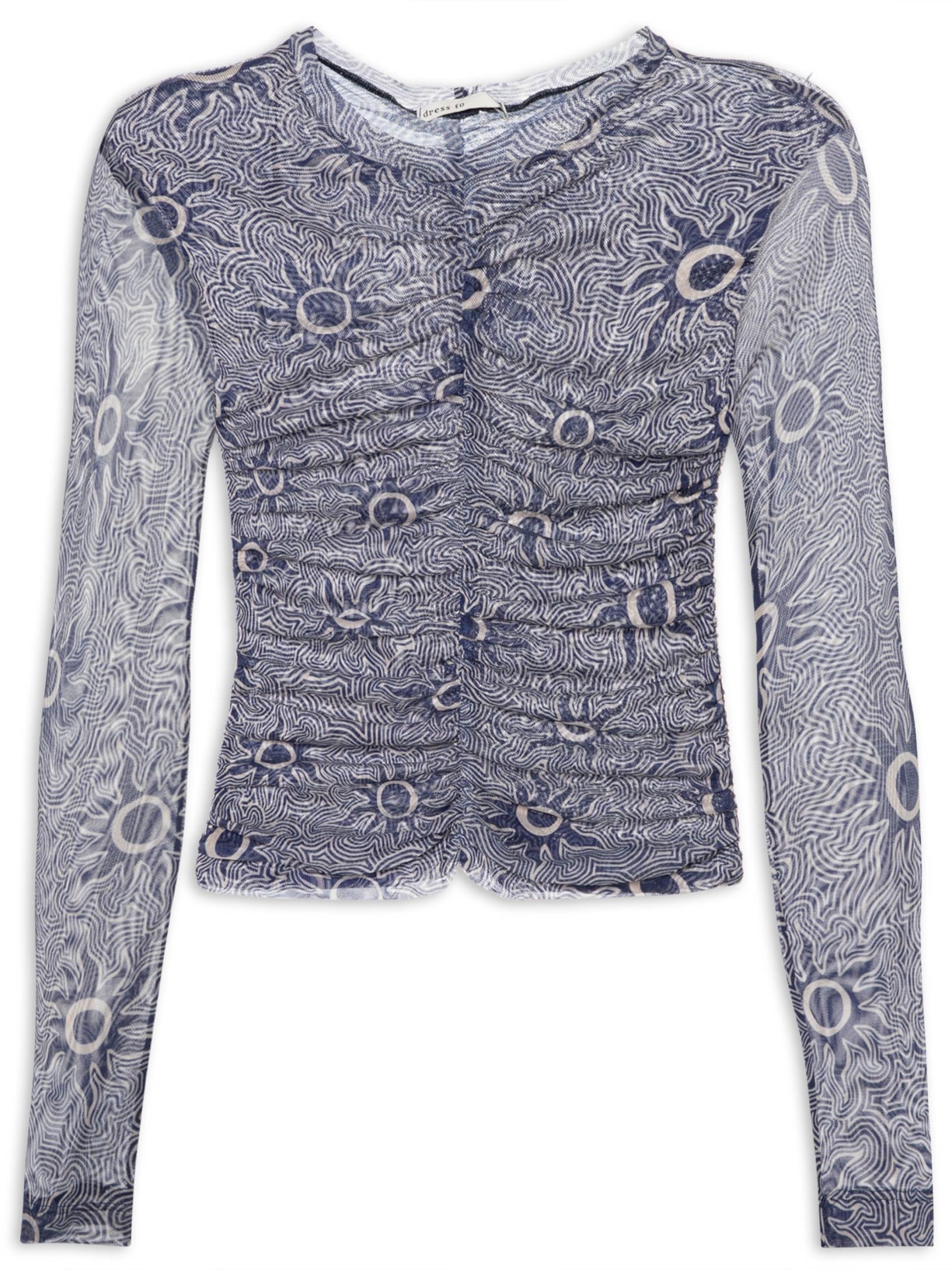 Blusa Feminina Tule Estampa Soleil - Azul