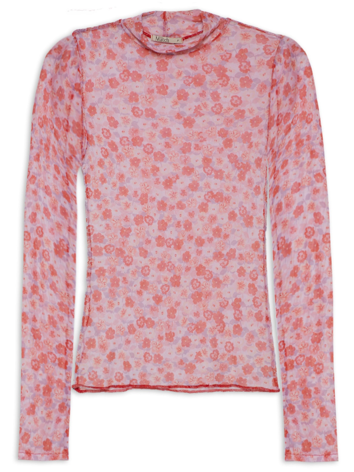 Blusa Feminina Tule Estampada - Rosa