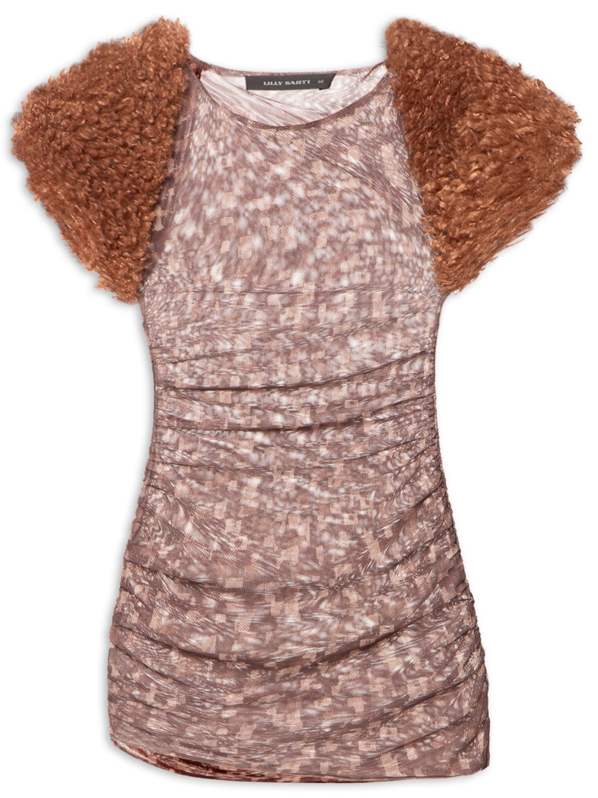 Blusa Feminina Tule Fitted Marrom Lilly Sarti