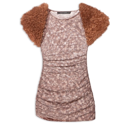 Blusa Feminina Tule Fitted - Marrom