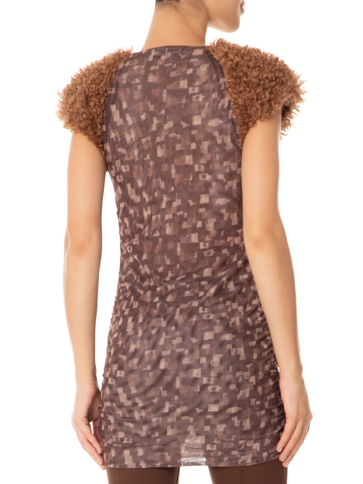 Blusa Feminina Tule Fitted Marrom Lilly Sarti