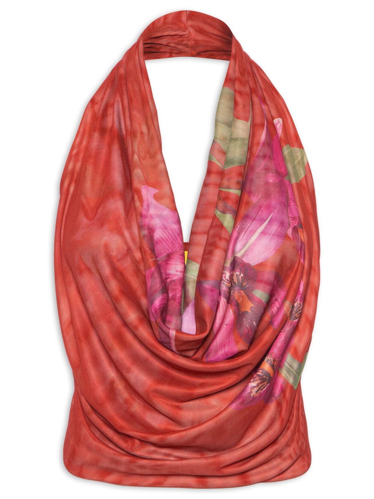 Blusa Feminina Tule Floral Orquídea - Vermelho