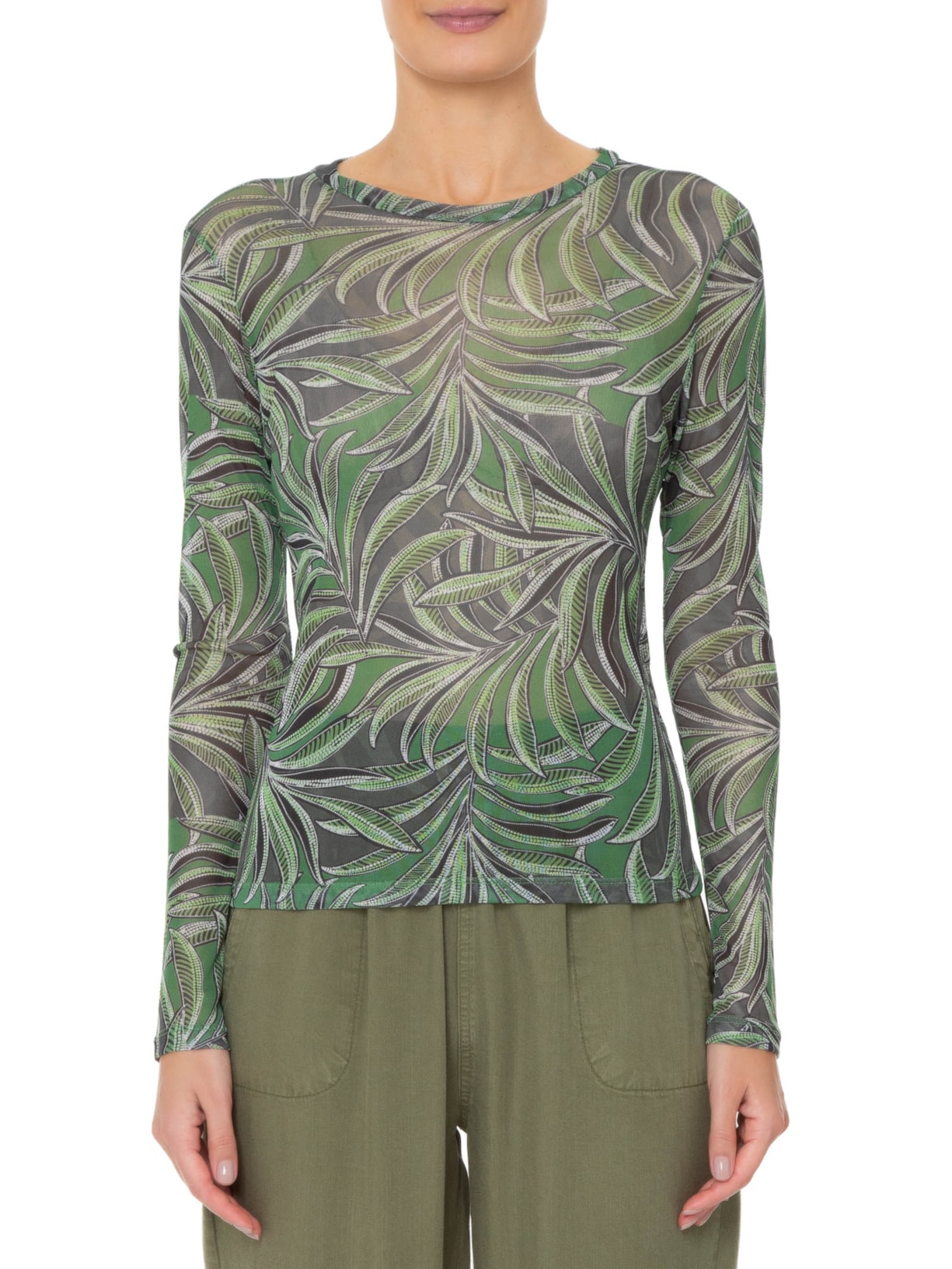 Blusa Feminina Tule Folliage - Verde
