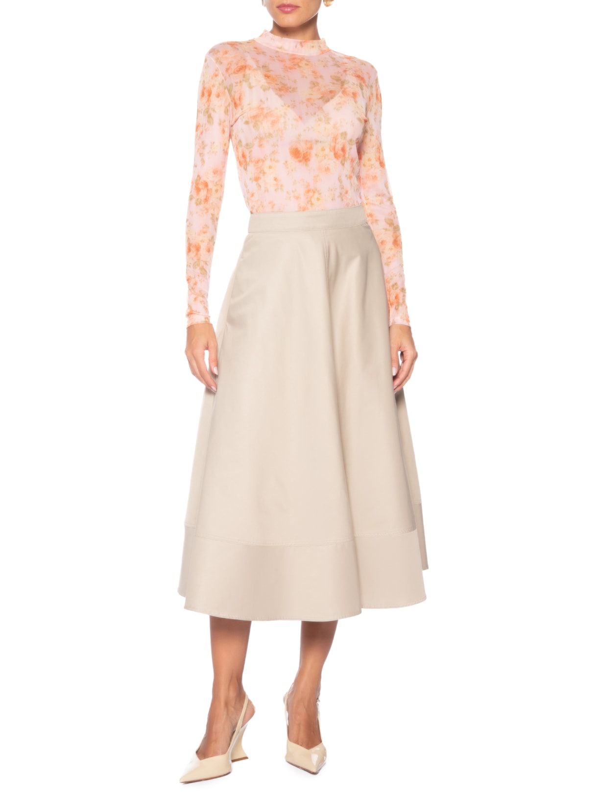 Blusa Feminina Tule Frésia Rosa Carol Bassi