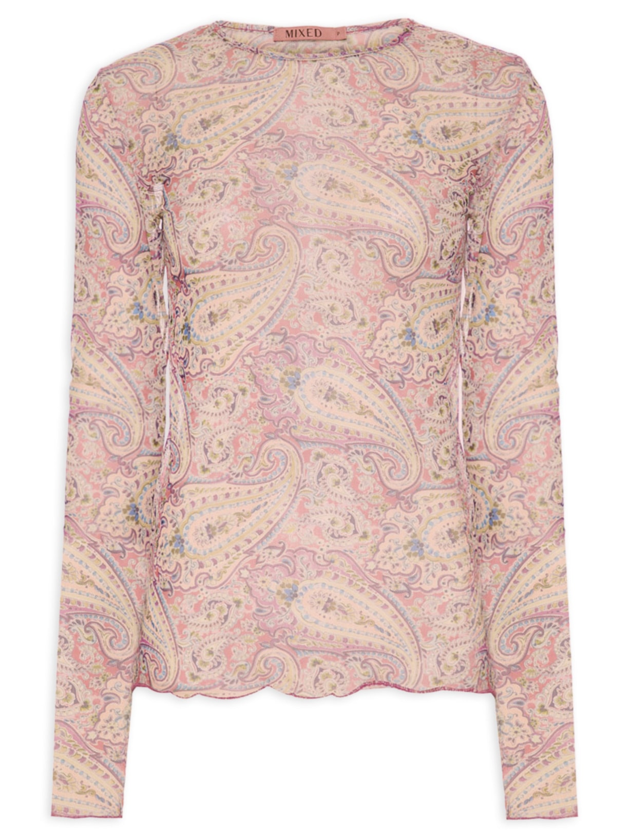 Blusa Feminina Tule Holi V26 Rosa Mixed