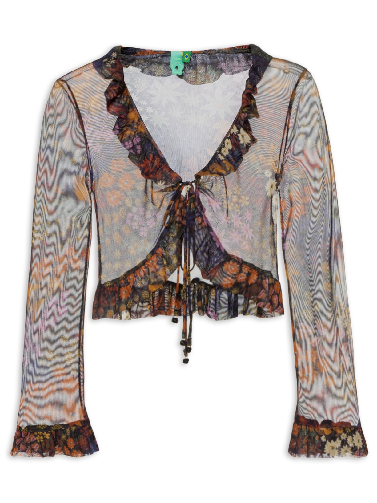 Blusa Feminina Tule Jardim De Morango - Preto