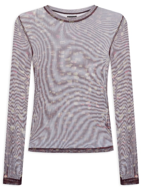 Blusa Feminina Tule Joana Brilho - Marrom