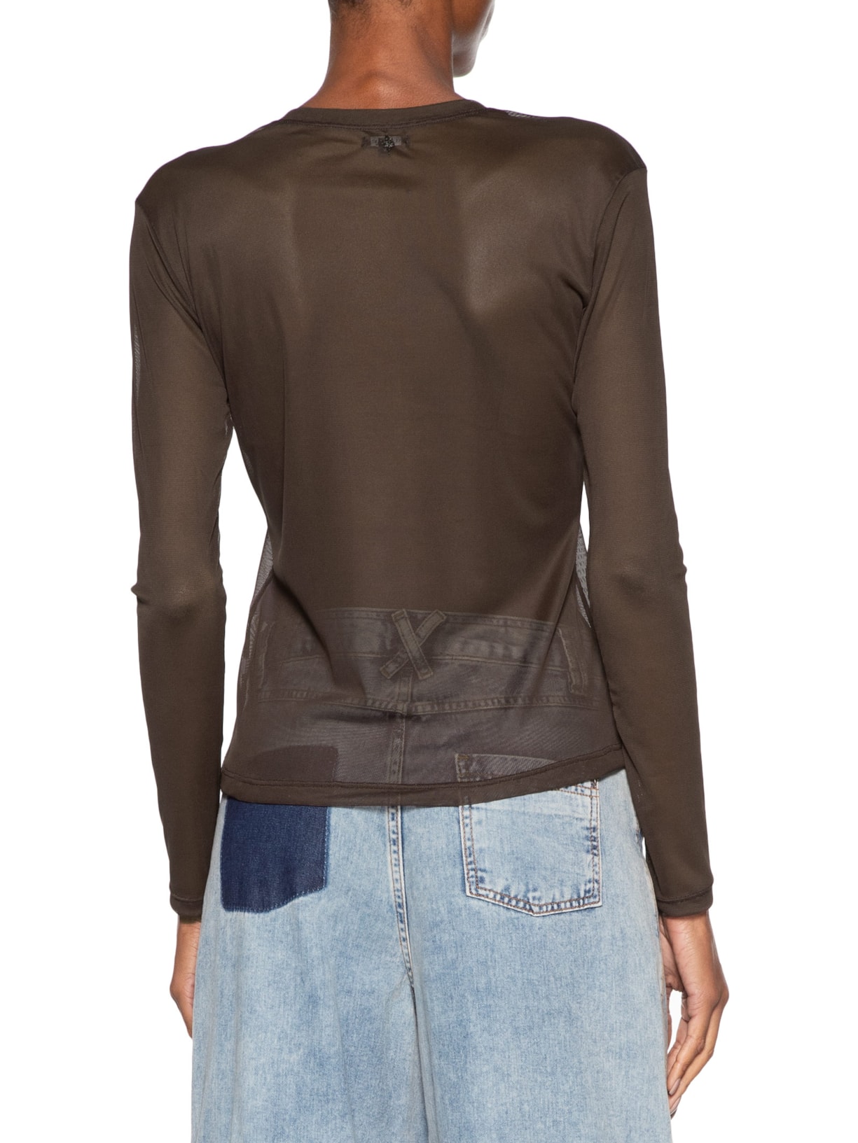 Blusa Feminina Tule Joana II Marrom Le Lis