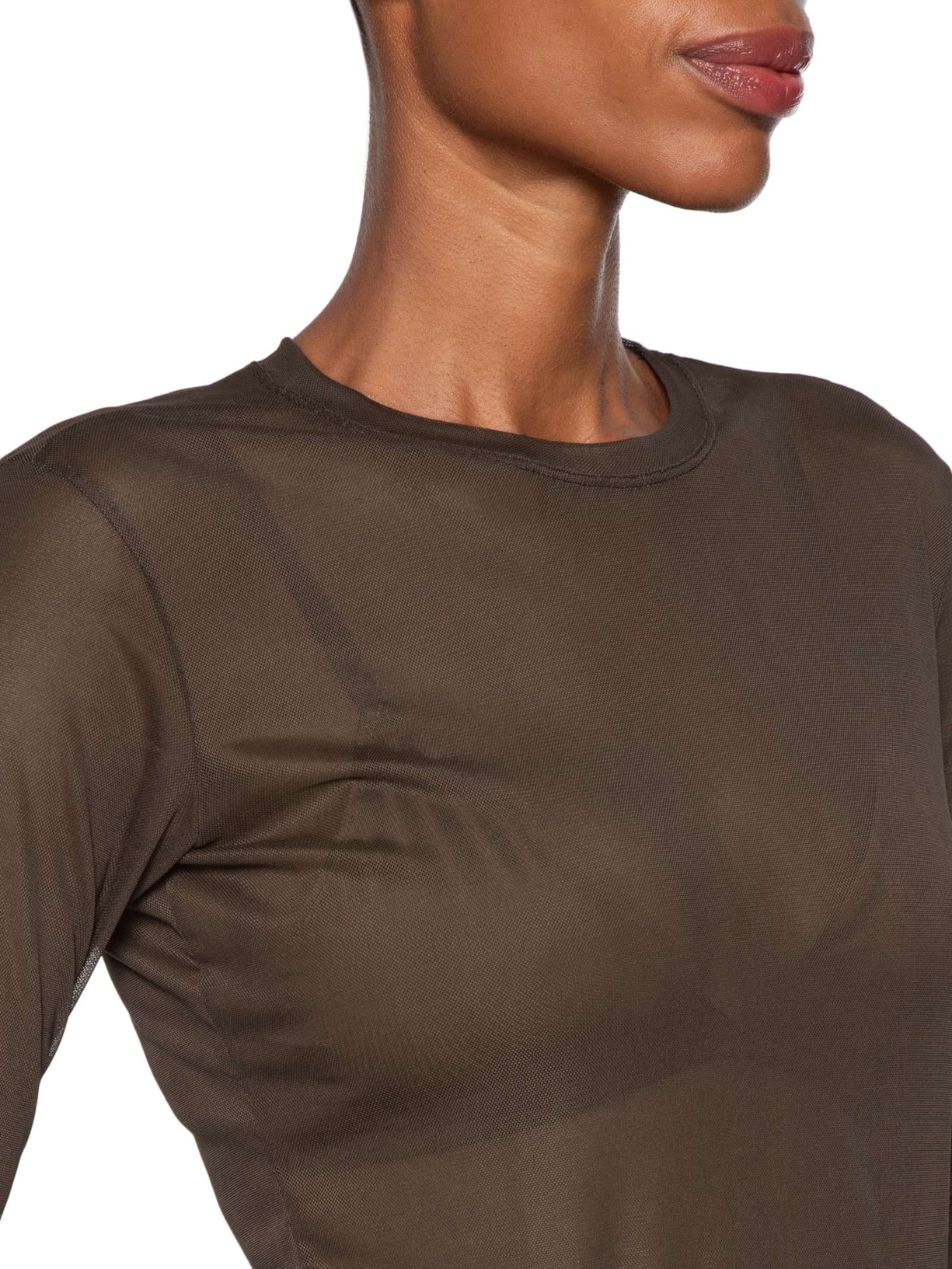 Blusa Feminina Tule Joana II Marrom Le Lis