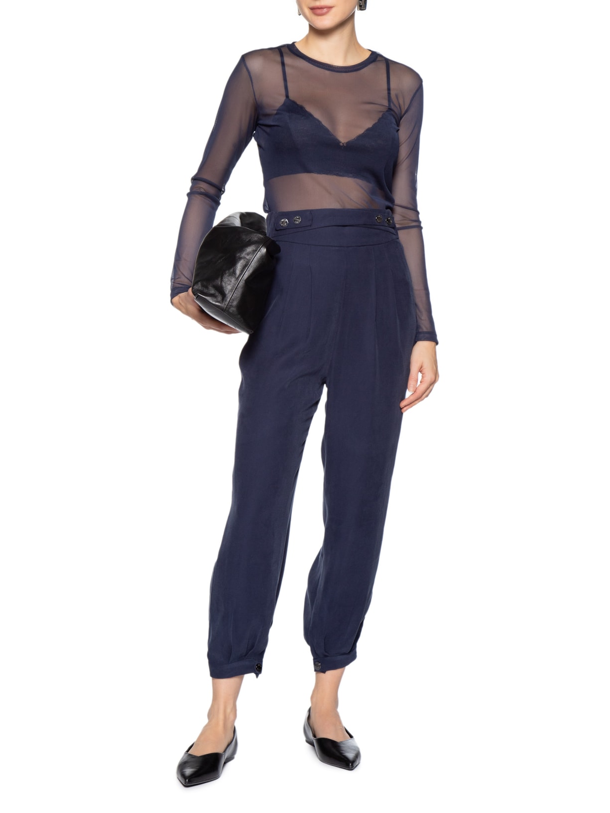 Blusa Feminina Tule Joana – Azul Le Lis