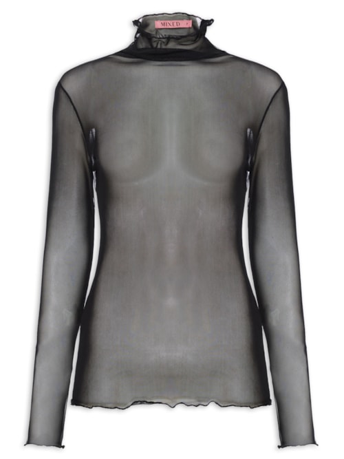 Blusa Feminina Tule Leonoe I26 - Preto