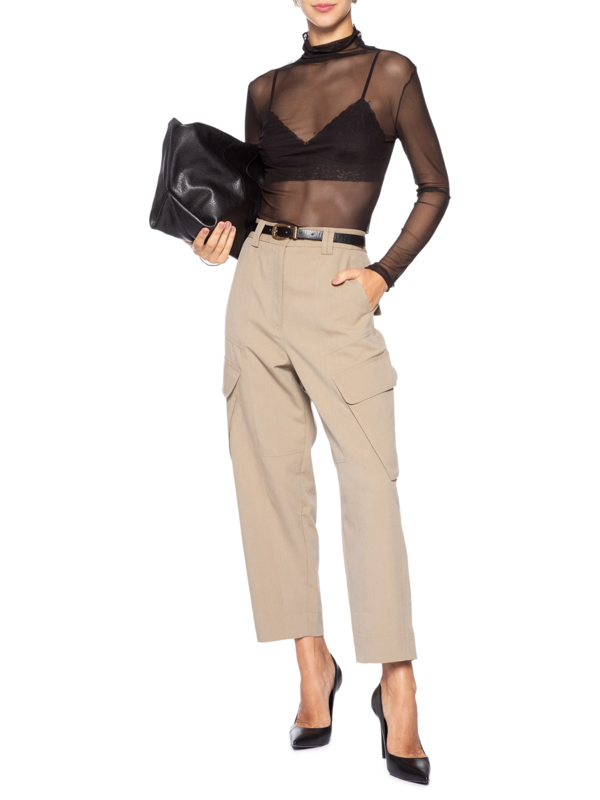 Blusa Feminina Tule Leonoe I26 Preto Mixed