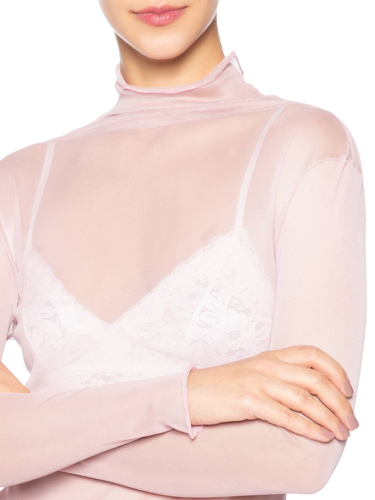 Blusa Feminina Tule Leonore I26 Rosa Mixed