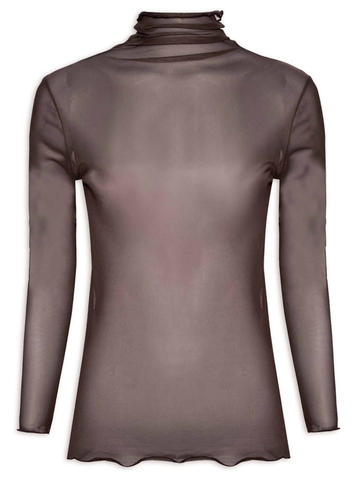 Blusa Feminina Tule Leonore - Marrom