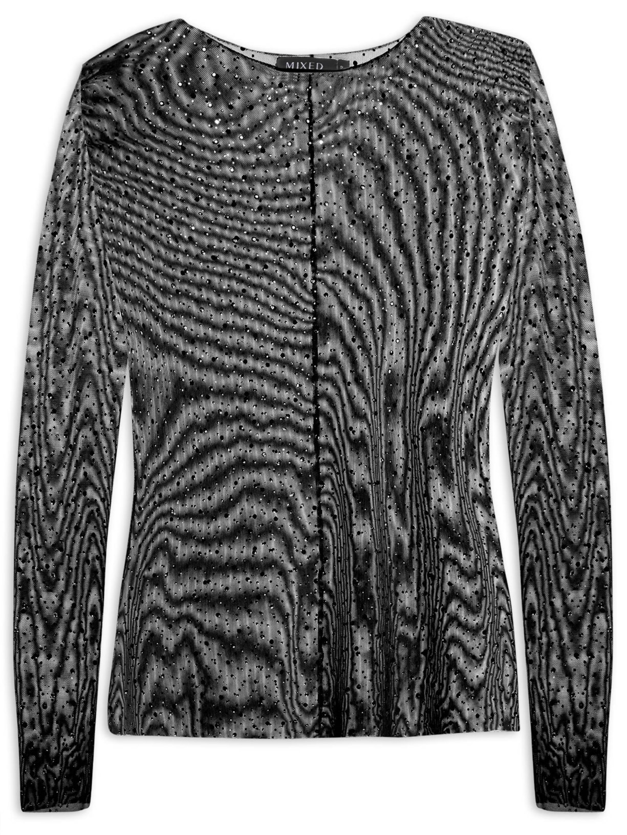 Blusa Feminina Tule Leonore - Preto