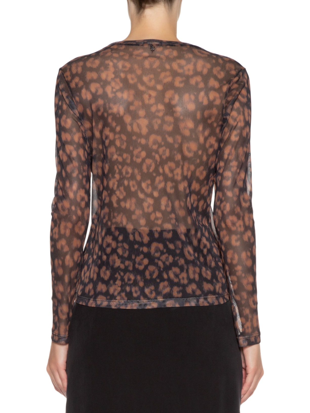 Blusa Feminina Tule Leopard Animal Print Le Lis
