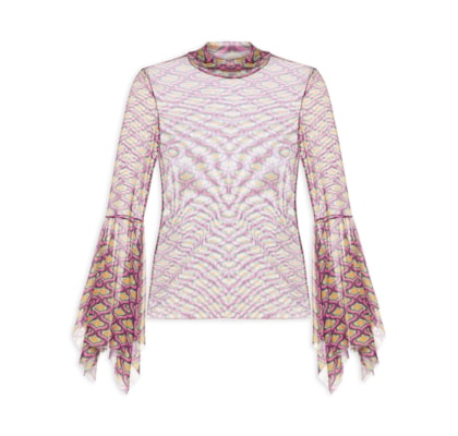 Blusa Feminina Tule Manga Longa - Amarelo