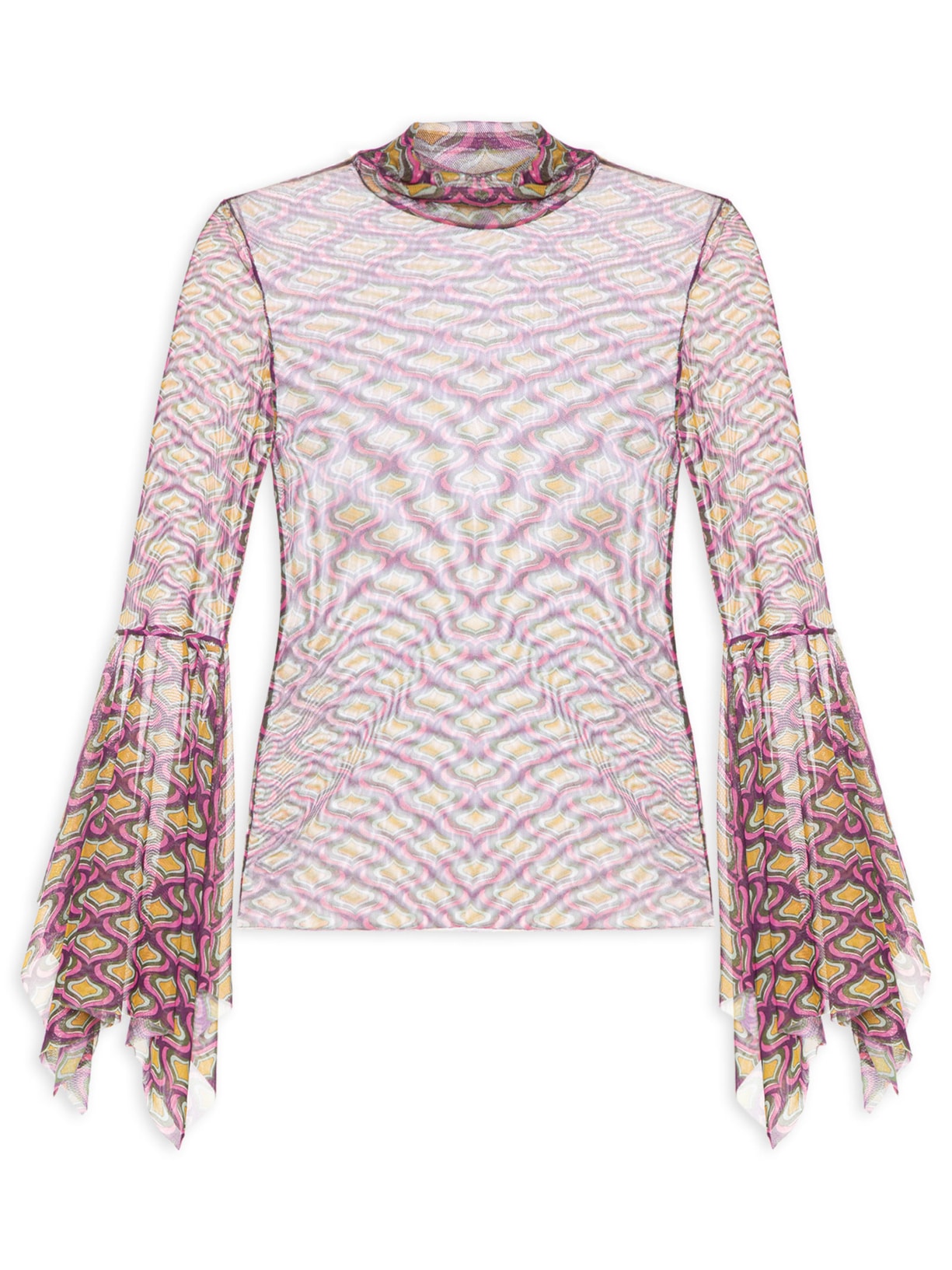 Blusa Feminina Tule Manga Longa - Amarelo