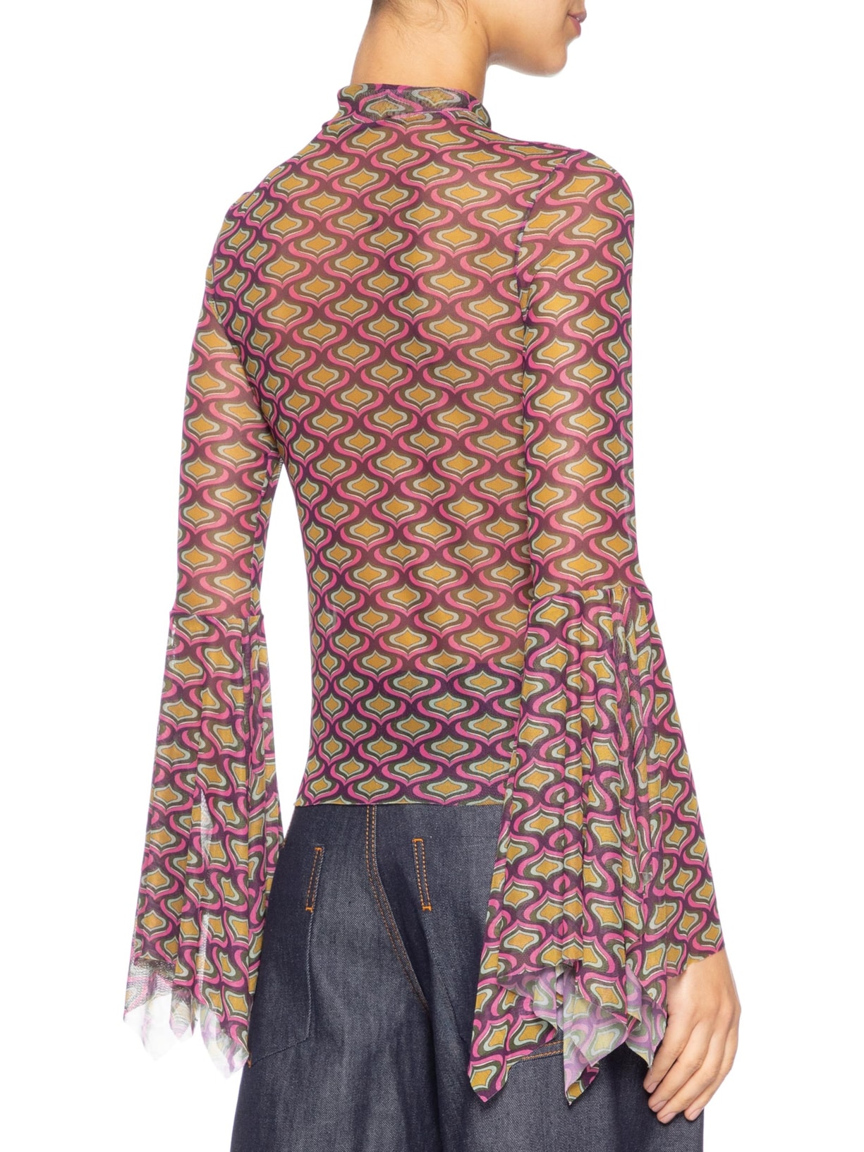 Blusa Feminina Tule Manga Longa Amarelo Animale