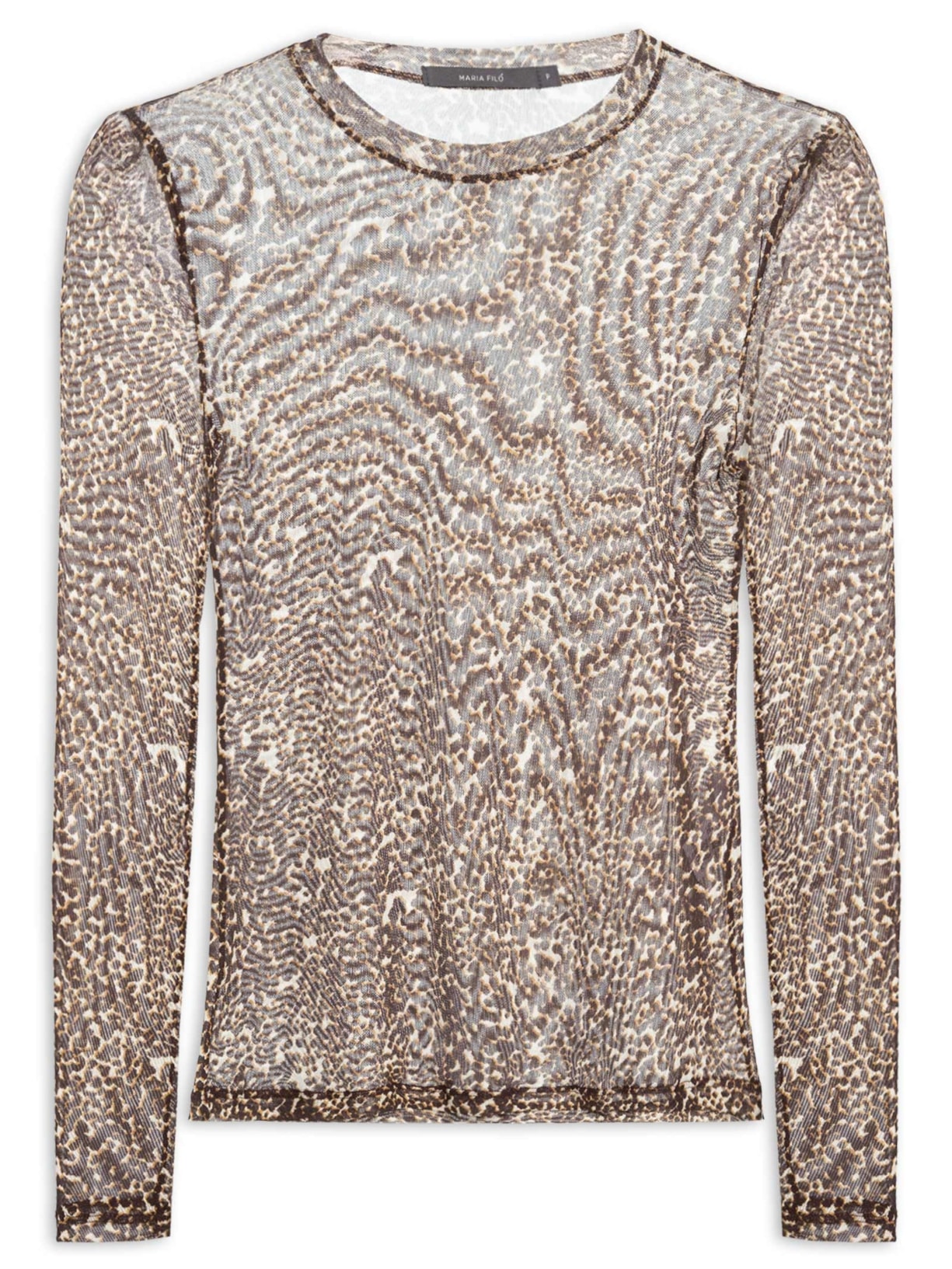 Blusa Feminina Tule Manga Longa Estampa Kira - Animal Print